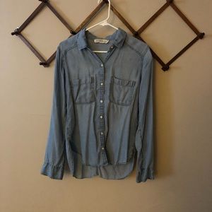 Abercrombie silky denim shirt - size medium